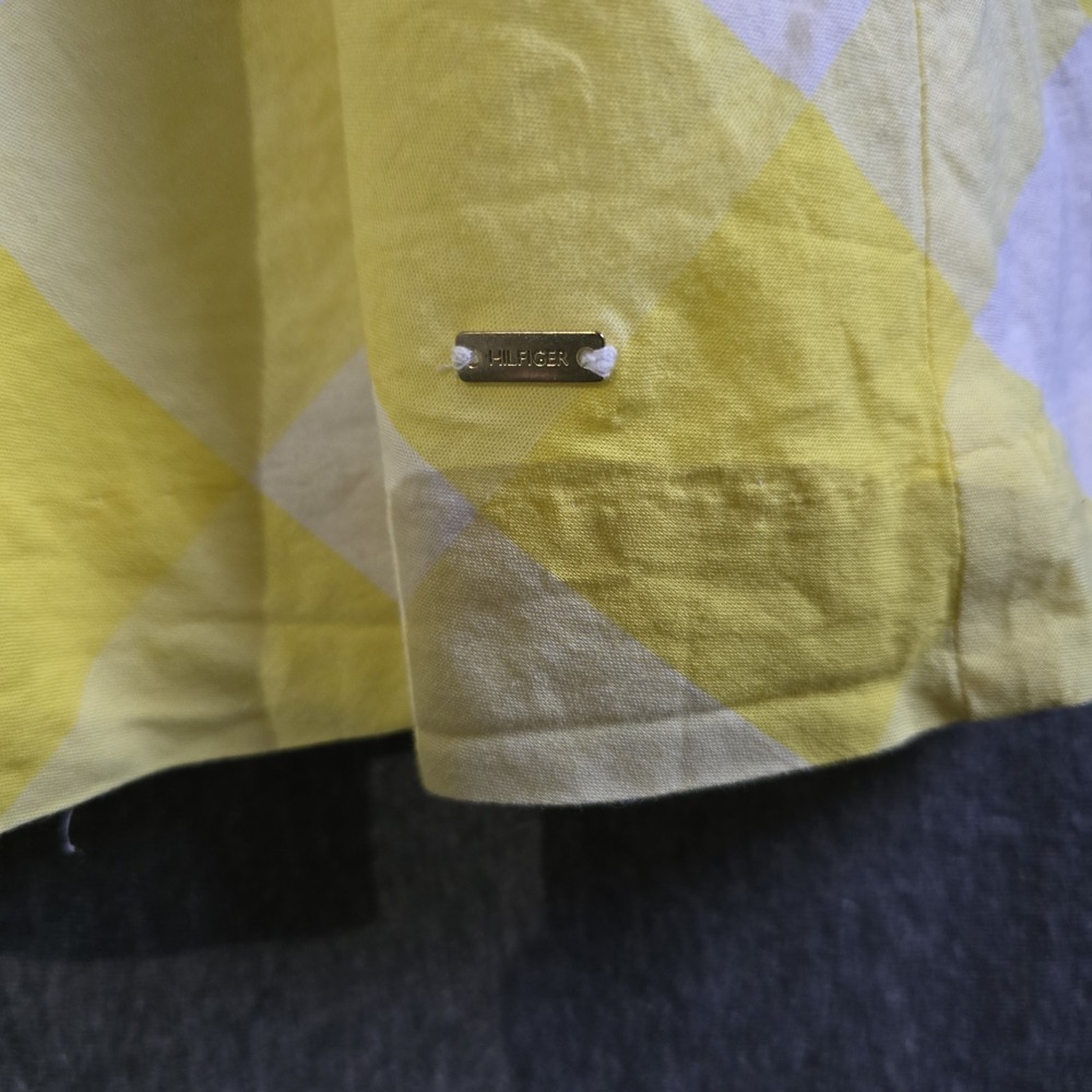 Tommy Hilfiger Kids Yellow White Gingham Plaid Sleeveless Dress Size 16 - Picture 3 of 7